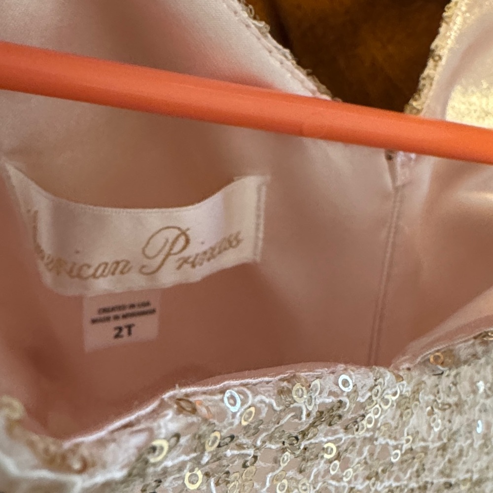 American Princess Sparkling Cream toddler Dress - Picture 6 of 6